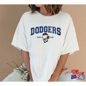 Dodger Hello Kitty Shirt Shirts Graphic Tee Moms Cute Mama Unisex Classic